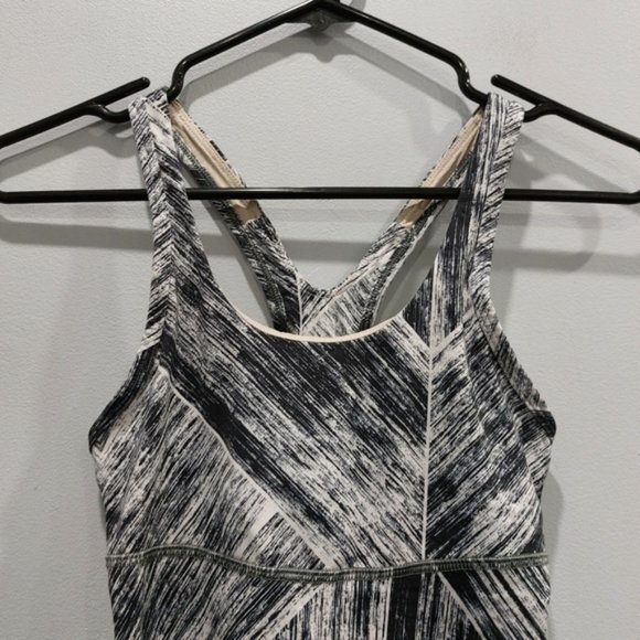 Lululemon Crossback Tank Heatwave White Black Size 2 - Picture 2 of 7